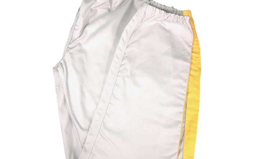 Men’s Twill Pant with Yellow Stripe